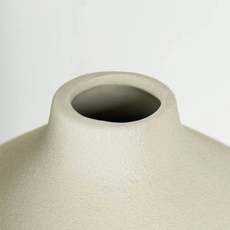 White Striped Porcelain Vase - 31cm