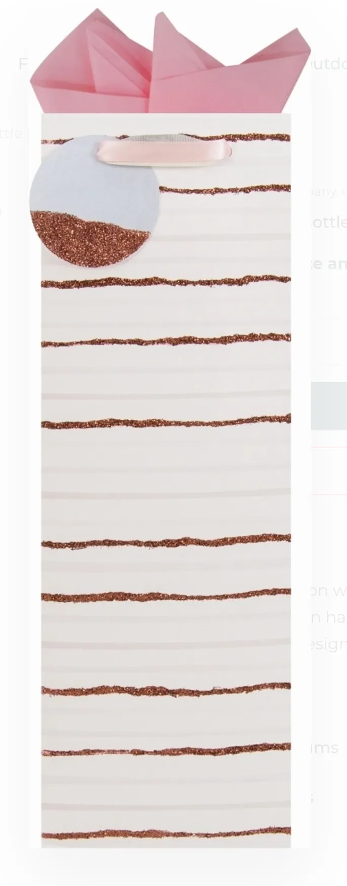 Winter Stripe Wine Bottle Bag