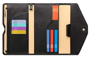 Zoppen Multi-purpose Rfid Blocking Travel Passport Wallet (Ver.4) Tri-fold Document Organizer Holder